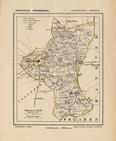 Historische kaart, plattegrond van gemeente Losser in Overijssel uit 1867 door Kuyper van Kaartcadeau.com