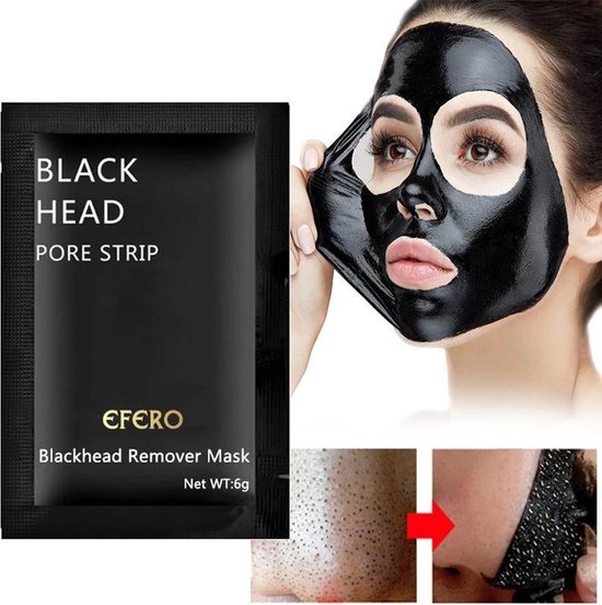 10x Mee eter masker - Black mask peel off - Black head masker pore strip - Black  head... | bol.com