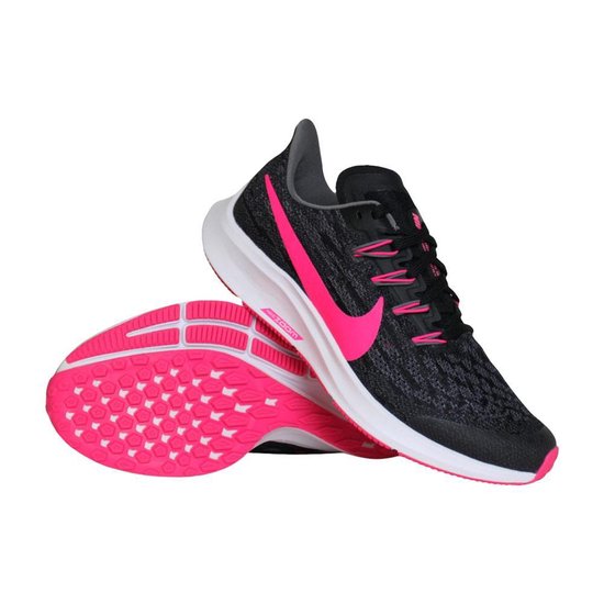 Medaille zeemijl man Nike Air Zoom Pegasus 36 hardloopschoenen meisjes zwart/roze | bol.com