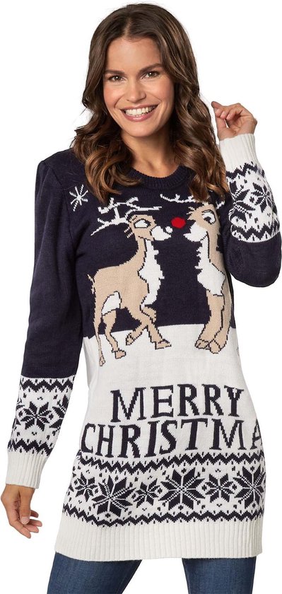 dressforfun - Kersttrui Merry Christmas voor vrouwen XL - verkleedkleding kostuum halloween verkleden feestkleding carnavalskleding carnaval feestkledij partykleding - 303363