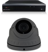 PremiumSeries Sony camerabewaking set met 1 x bekabelde 5MP 2K Dome camera
