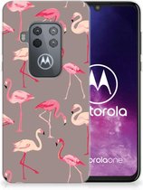 Motorola One Zoom TPU Hoesje Flamingo