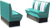 Bel Air Dinerbank Single Booth HW-120 Turquoise