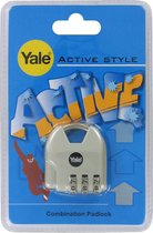 YALE kofferhangslot Active Style metaal met 3-cijferige code - cijferslot | GRIJS