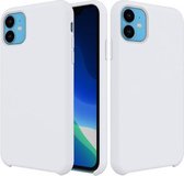 white Label Liquid Silicone Back Cover Apple iPhone 11 Wit