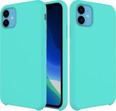 white Label Liquid Silicone Back Cover Apple iPhone 11 Turquoise