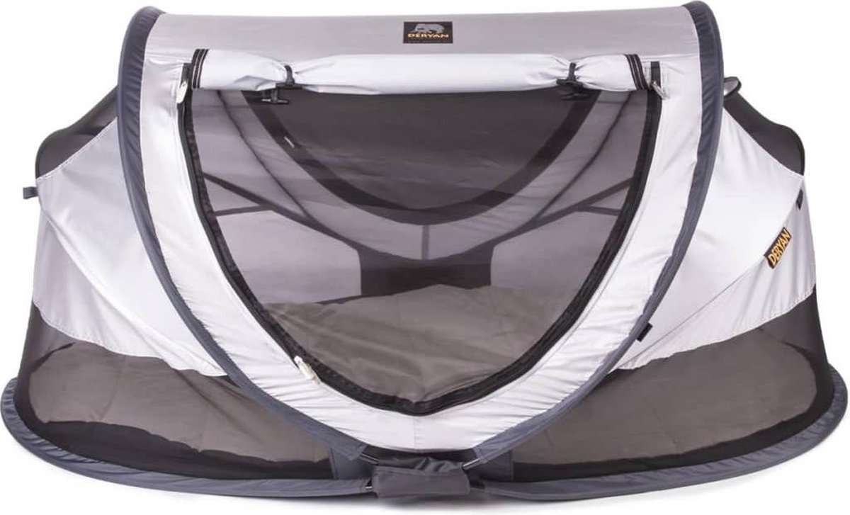 Deryan Peuter Luxe Campingbedje Inclusief zelfopblaasbare matras - Silver - 2021