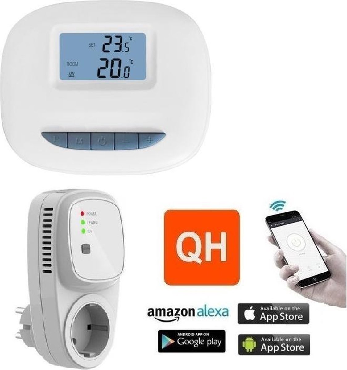 bol.com | Wifi infrarood verwarming draadloze thermostaat RF optima W3