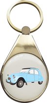 sleutelhanger - RVS - Citroen - 2CV (Lelijke Eend)