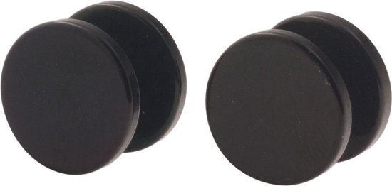 stud oorbellen zwart