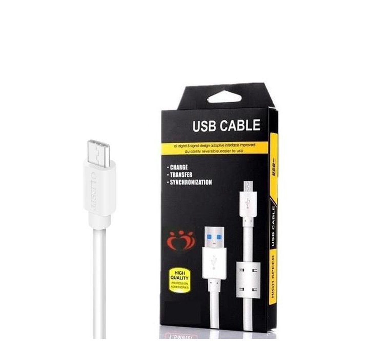 Olesit K102 Micro USB Kabel 1 Meter Laadsnoer Oplaadkabel voor de Samsung Modellen - Wit