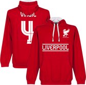 Liverpool Virgil Team Hoodie - Rood/Wit - XL