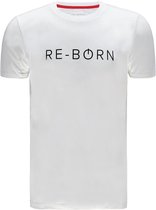 Re-Born Logo Korte Mouw T-shirt Heren - Wit - Maat XL