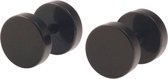 Kaisa Jewelry Stud oorbellen zwart 8 mm
