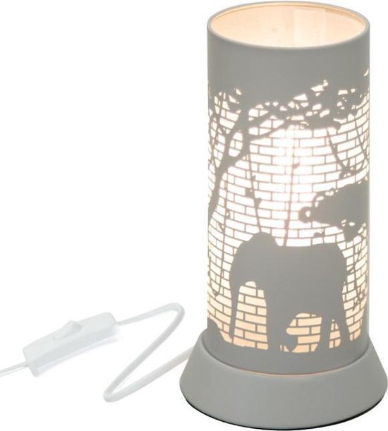 Cilindervormige lamp – Olifant Jungle – Grijs | bol.com