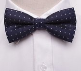 Vlinderstrik | Vlinderdas | Bowtie | Kerst Strik - Donkerblauw met Figuurtjes