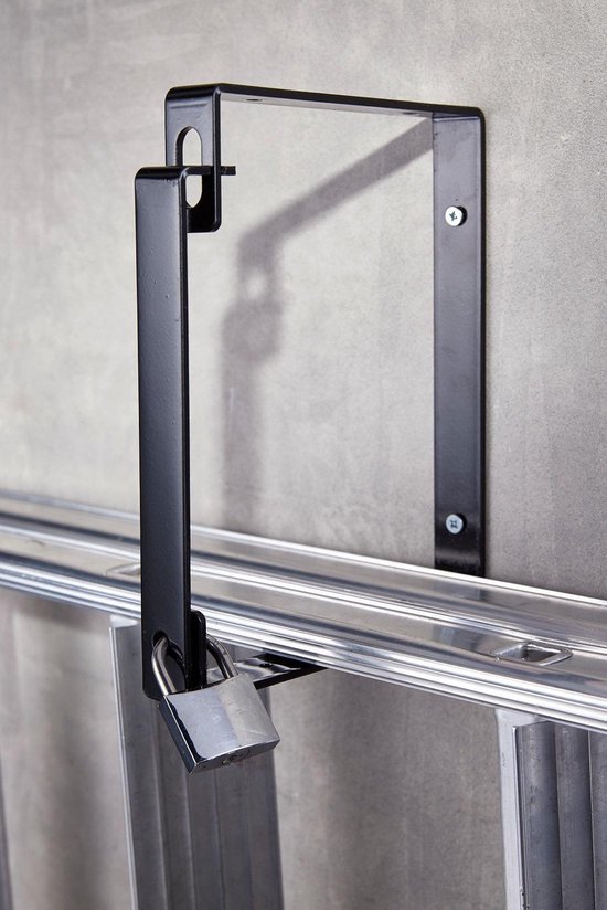 ML-Design Set van 2 Wandbeugels voor Wastafel, 400x150 mm, Zwart, Staal