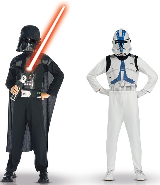 Darth Vader en Clone trooper Star Wars� pak voor kinderen - Verkleedkleding  - 116/128 | bol.com