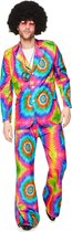 Karnival Costumes Tye Dye Suit Verkleedpak Flower Power Heren Carnavalskleding Heren Carnaval Foute Party Jaren 60 Jaren 70 '60 '70 - Polyester - Maat L - 2-Delig Top/Broek