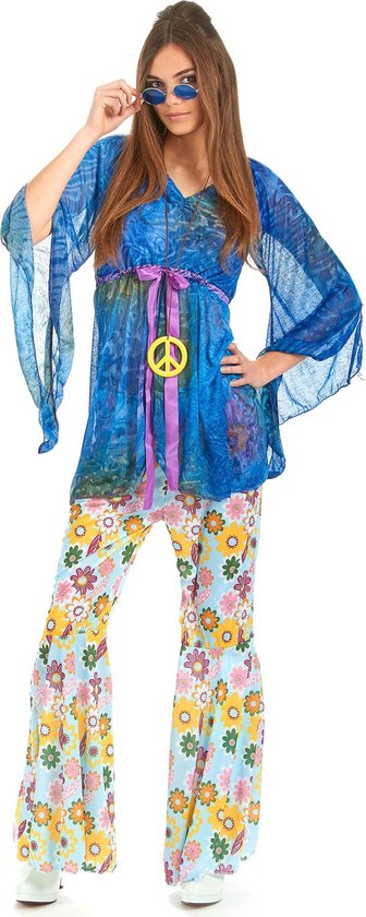 LUCIDA - Flower Power hippie kostuum voor dames - S