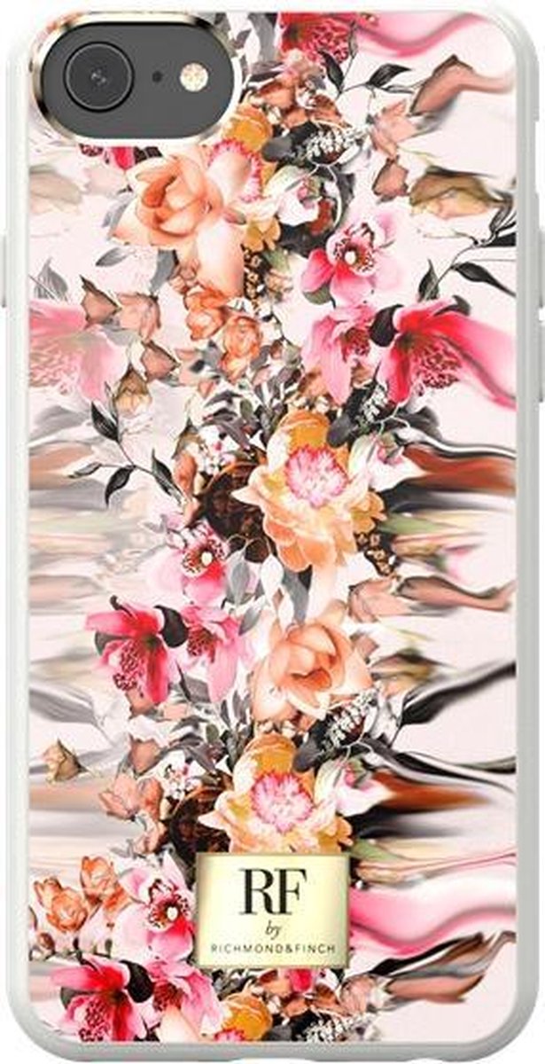Richmond & Finch Marble Flower hoesje iPhone 6 6s 7 8 SE 2020 SE 2022 - bloemen case