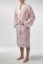 Gevoerde Hamam Badjas Krem Sultan Rose Pink - XL - Hotelkwaliteit - Sjaalkraag - Luxe badjas - Badstof - Sauna Badjas - Ochtendjas - Badmantel