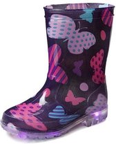 Gevavi Boots Mila Regenlaarzen Kids - LED-lampjes - Paars maat 26