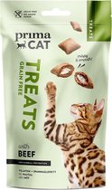 PrimaCat Graanvrij - Treats - Knapperige Kattensnacks - Rund - 10 x 40 gram