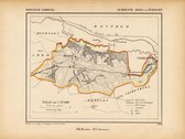 Historische kaart, plattegrond van gemeente Berg en Terblijt in Limburg uit 1867 door Kuyper van Kaartcadeau.com