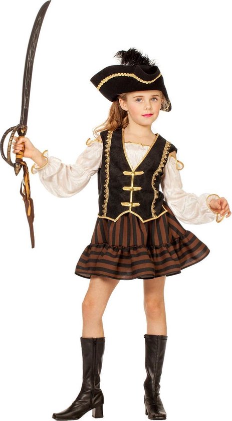 Piraten meisje bruine pirate voor kind