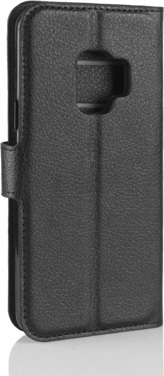 Mobigear Telefoonhoesje geschikt voor Samsung Galaxy S9 Hoesje | Mobigear Classic Bookcase Portemonnee | Pasjeshouder voor 2 Pasjes | Telefoonhoesje voor Pinpas / OV Kaart / Rijbewijs - Zwart