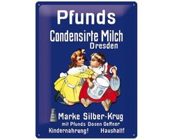 Metalen Plaat Pfunds Milch 30 x 40 cm