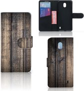 Smartphone Hoesje Nokia 1 Plus Book Style Case Steigerhout