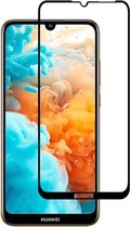 Huawei Y6 (2019) screenprotector - full screen tempered glass (glazen screenprotector) - zwarte randen - Screen Protector - Glasplaatje Geschikt Voor: Huawei Y6 (2019)