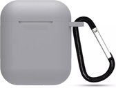 Airpods Siliconen Hoesje Case - Grijs - Geschikt voor Apple AirPods