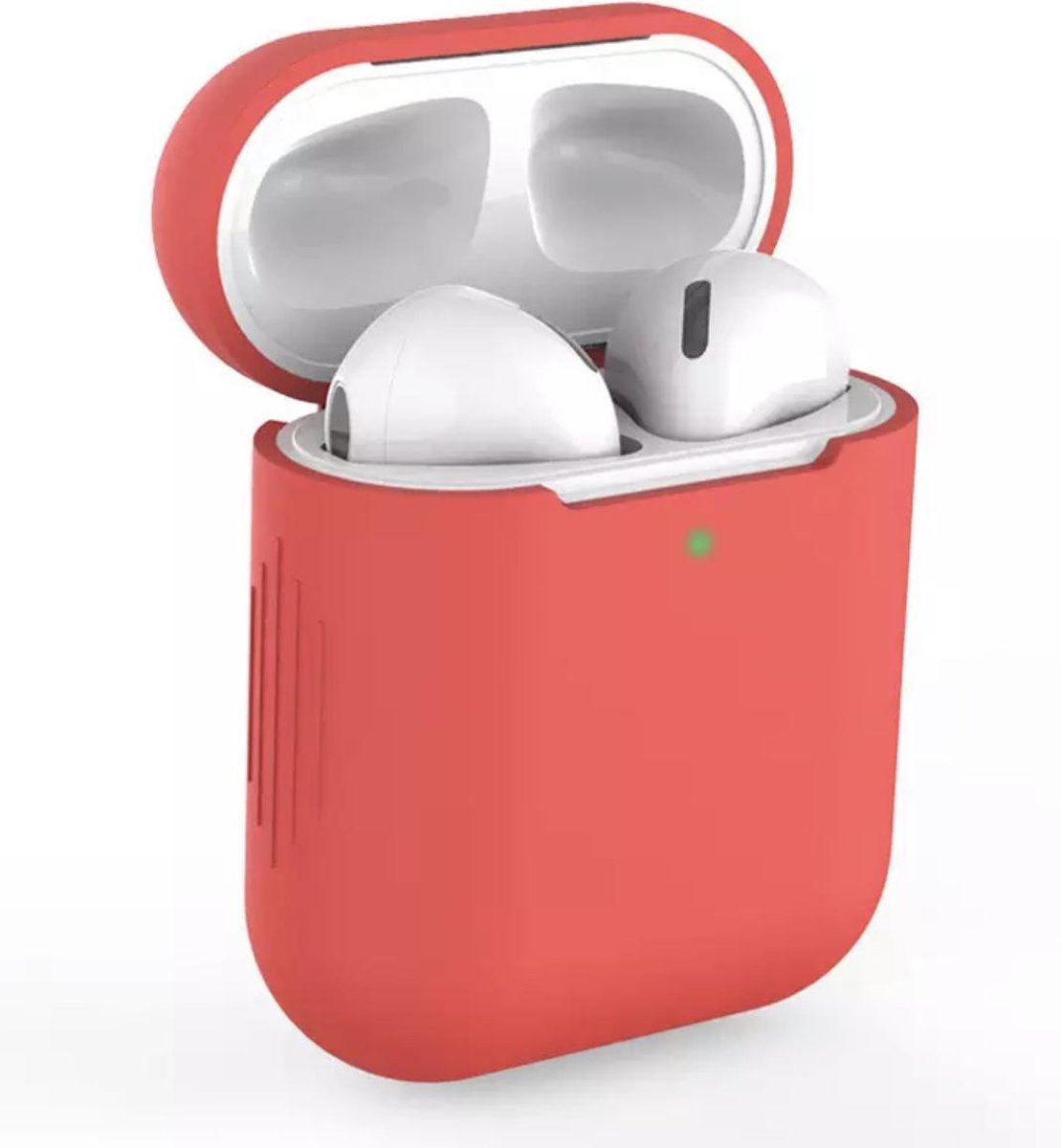 Bescherm Hoes Cover Case voor Apple AirPods (Siliconen) - Rood
