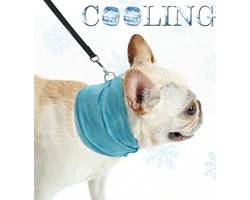 Verkoelende Honden Halsband - Koelhalsband - Cooling bandana - Blauw - Klein - Size S