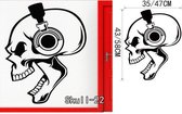 3D Sticker Decoratie Suiker Schedel Muursticker Schedel Punk Rock Creatieve Persoonlijkheid Verwijderbare Vinyl Wall Art Stickers Schedel Decals - Skull22 / Large