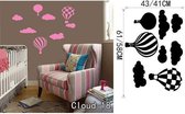 3D Sticker Decoratie Sky Cloud Luchtballon Vinyl Verwijderbare Woondecoratie Kinderen Kinderkamer Kind Baby Slaapkamer Muurschildering Muurstickers Decal voor Jongen Meisje - Cloud