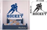 3D Sticker Decoratie Het leven is eenvoudig Eet Slaap Speel Hockey Verwijderbare Vinyl Muur Decors Stickers Woonkamer Studie Slaapkamer Instrument Art - Hockey1 / Large