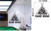 3D Sticker Decoratie Cartoon Design Spelen Pool Snooker Muurstickers Vinyl Verwijderbaar Zelfklevend Home Decor Muurtattoo voor de woonkamer - Snooker8 / Small