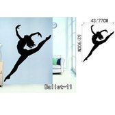 3D Sticker Decoratie Dansend Ballet Meisjes Schets Muurstickers Voor Woonkamer Slaapkamer Badkamer Decoracion Kinderen Kinderkamer Wallpapers Home Decor - Ballet4 / S