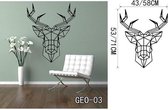 3D Sticker Decoratie Geometrische dieren Vinyl muurstickers Home Decor voor wanddecoratie Een verscheidenheid aan kleuren om uit te kiezen Kinder muurstickers - GEO3 / Large