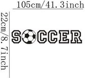 3D Sticker Decoratie Gepersonaliseerd voetbal Voetbal muursticker sport jongens slaapkamer kunst Vinyl Decal muursticker voor kinderkamers Kinderkamer inrichting - DT505
