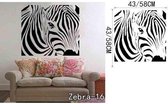 3D Sticker Decoratie DIY Zebra Adesivo De Parede Animal Vinyl Decals DIY Wall Stickers Abstract Art Murals Zoo Home Decor Removable Wall Paper - Zebra16 / Large