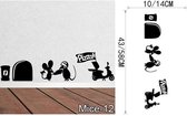 3D Sticker Decoratie Familie Baby Muis Gat Muurstickers voor kinderen Kamers Decals Vinyl Wall Art decoratie Home Vintage muurschildering Kerstdecoratie - Mice12 / Large