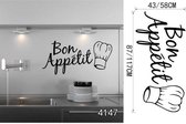 3D Sticker Decoratie Nieuwe Bon Appetit Voedsel Muurstickers Keuken Kamer Decoratie DIY Vinyl Adesivo De Paredes Posters Behang Thuis Decals Art - 4147 / Small