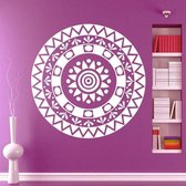 3D Sticker Decoratie Quality Wall Decals Mandala Yoga Ornament Indian Buddha OM Symnol Decal Vinyl Sticker Lotus Flower Home Decoration Murals CW-2 - White / Medium