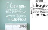 3D Sticker Decoratie One Love One Heart Quote Muurschildering Poster Verwijderbare Infinity Love Kiss Vinyl Muursticker Vinyl Decal Home Decor - LOVE52 / Large