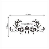 3D Sticker Decoratie Sweet Home Quote Muurstickers Vinyl Belettering Woord Voor Voordeur of Wall Art Decal Sticker zoete droom quotes muursticker ZZ - 8375M